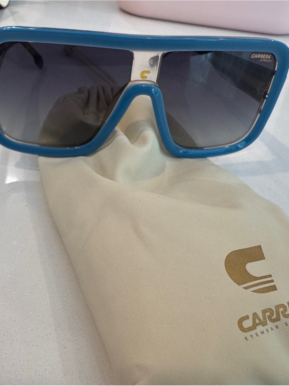 Carrera Teal Frame Sunglasses with Gradient Lenses